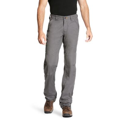 Ariat Work: Rebar M4 Low Rise DuraStretch Canvas Utility Boot Cut Pantalones Hombre - Gris (FPAKU804